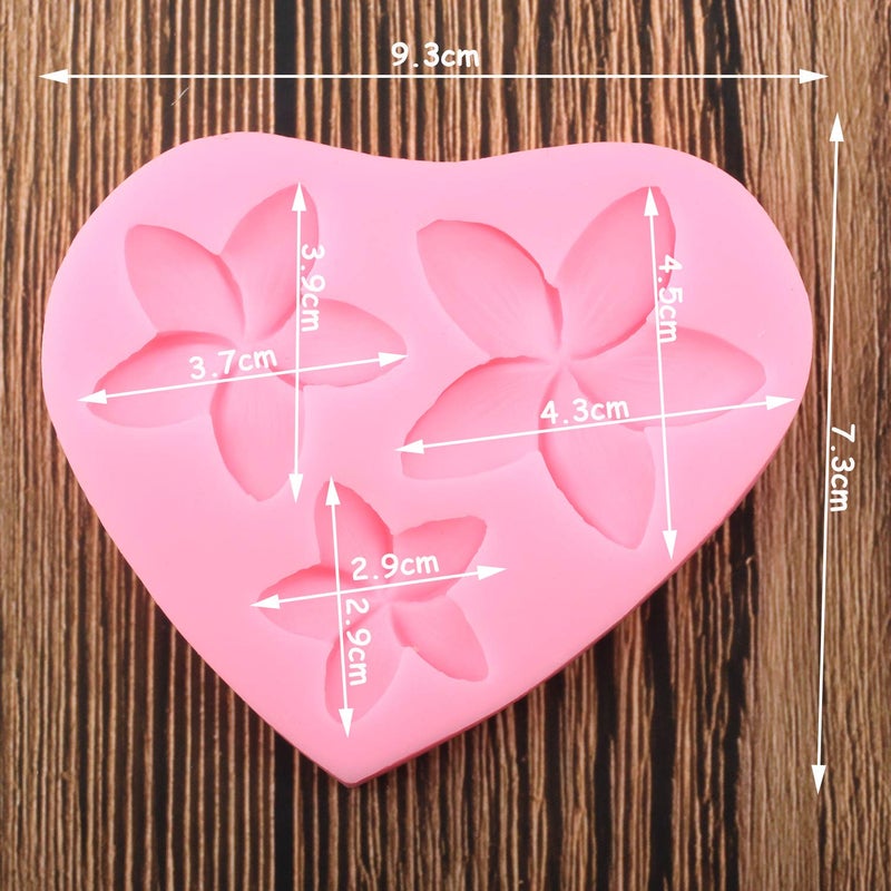 Seedomes Frangipani Plumeria Flower Floral Silicone Mold DIY Pudding Desserts Cupcake Cake Topper Decoration Soap Mould Crystal Jelly Shots Gum Paste Candy Chocolate Handmade Ice Cream Fondant Mold - Image 2